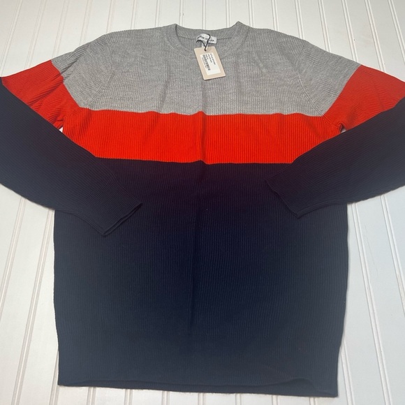 Peter Millar Sweater Merino Wool Medium Color Block Men NEW 525 - Picture 1 of 3